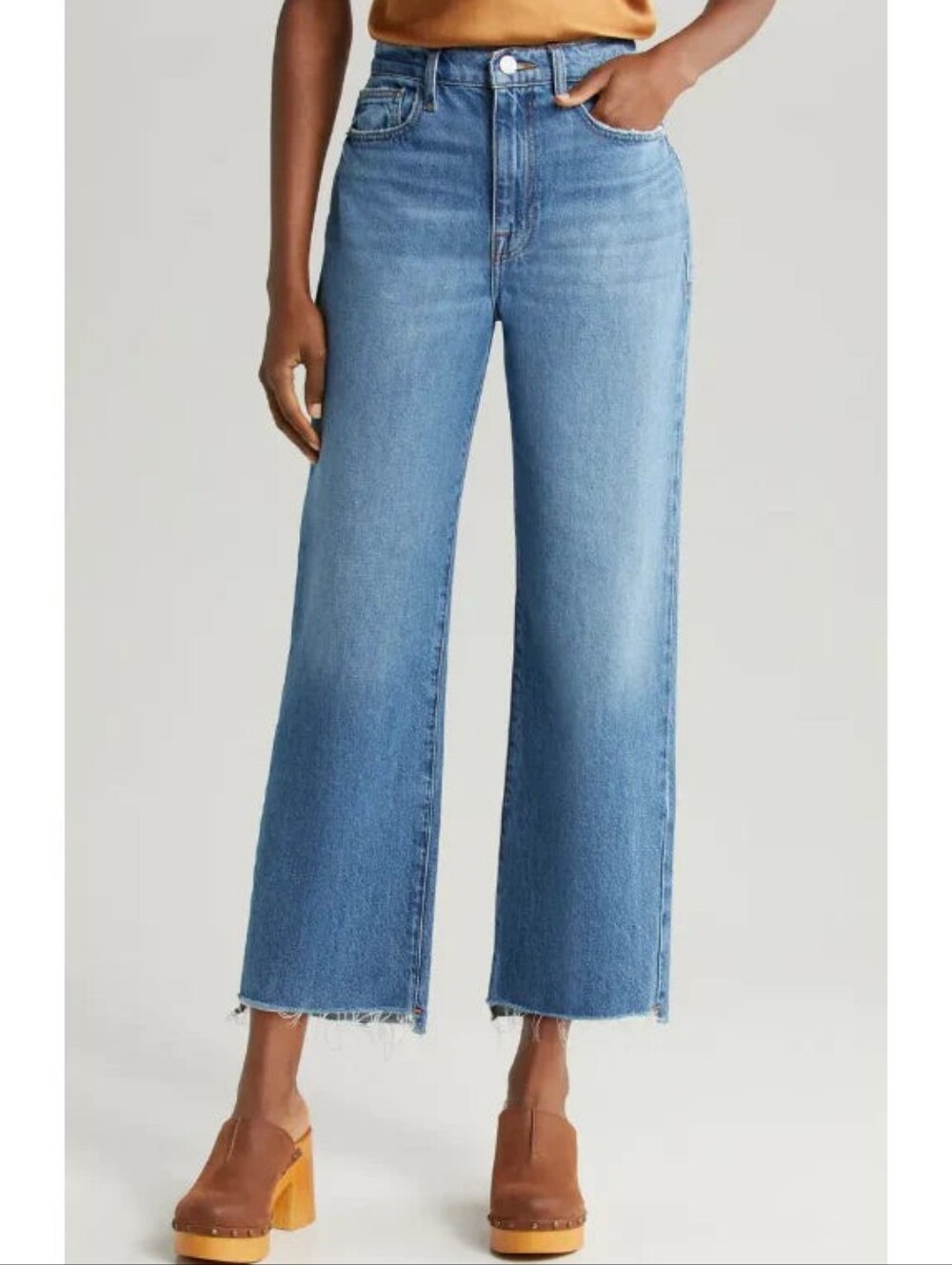 Frame Le Jane Crop in Mariner Blue